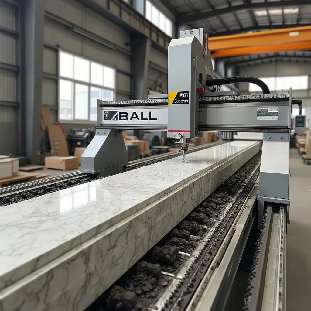 Taller moderno maquinaria CNC piedra natural